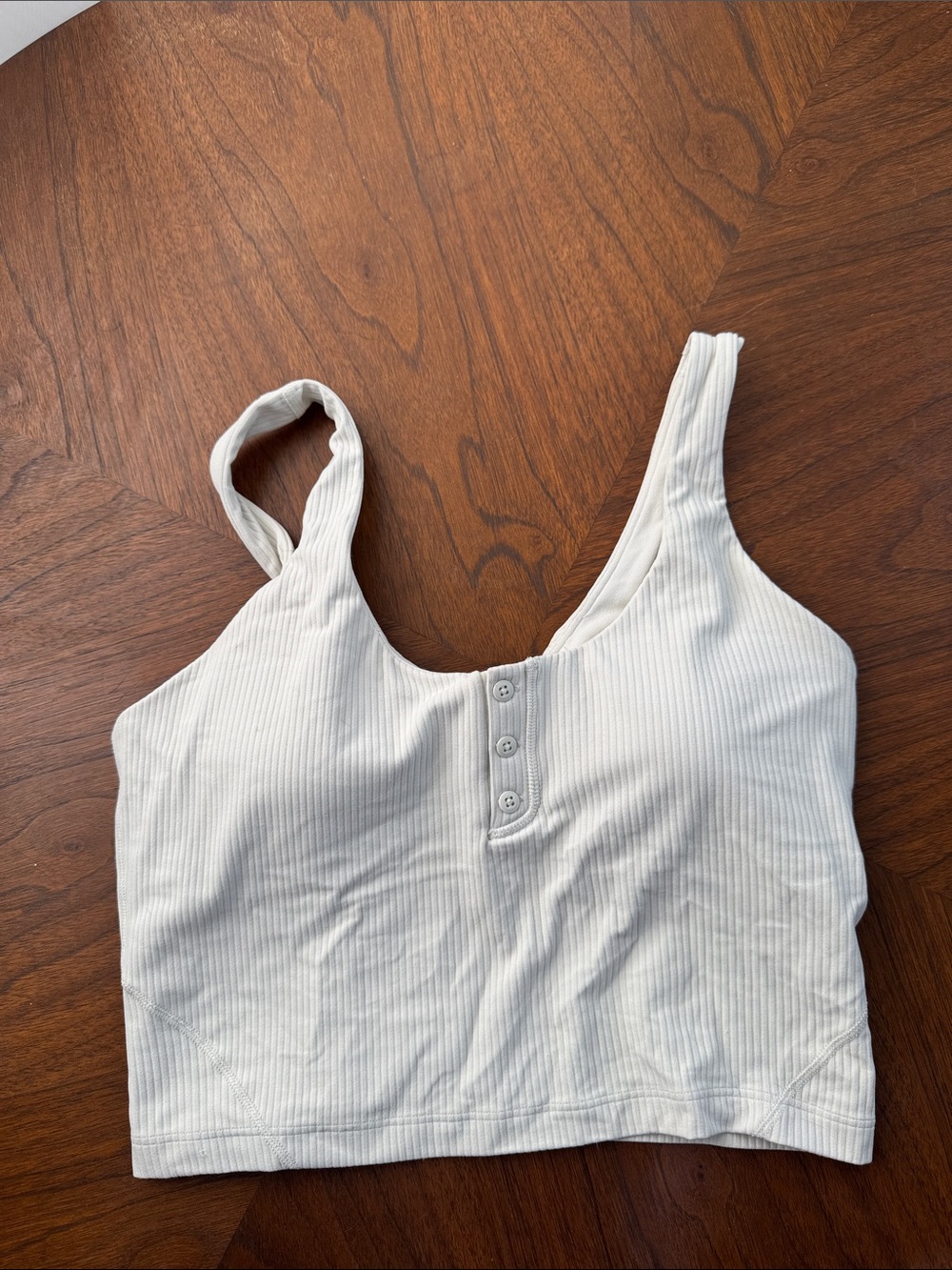 Lululemon Align Ribbed Henley Tank Top Bone